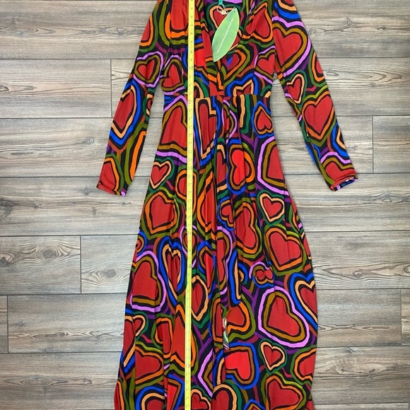 Farm Rio Rainbow Wild Hearts dress NEW - Picture 12 of 15